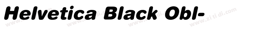 Helvetica Black Obl字体转换